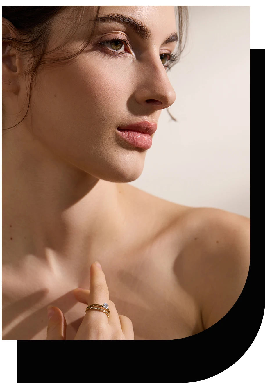 Anel Dupla Camada com Zircônia Cúbica