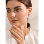 Anel brilhante delicado zircônia cúbica