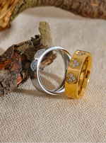 Anel de zircônia cúbica coração