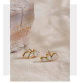 Brinco brilhante zircônia cúbica asa