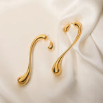 Brinco Dourado Dupla Face