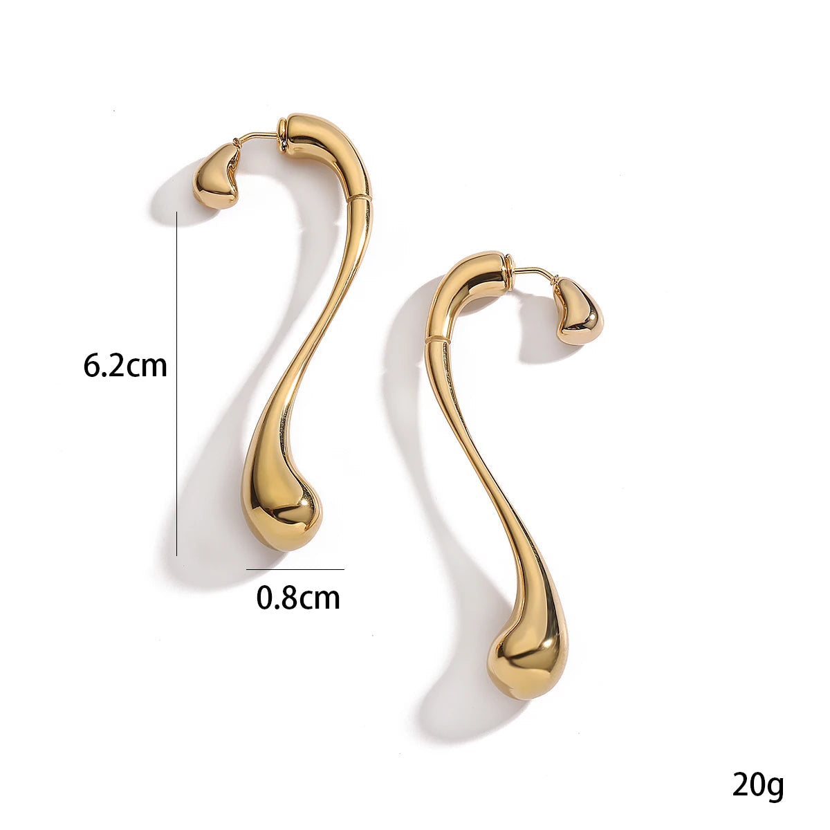 Brinco Dourado Dupla Face