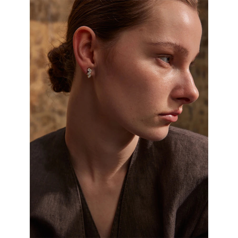 Brinco brilhante zircônia cúbica asa