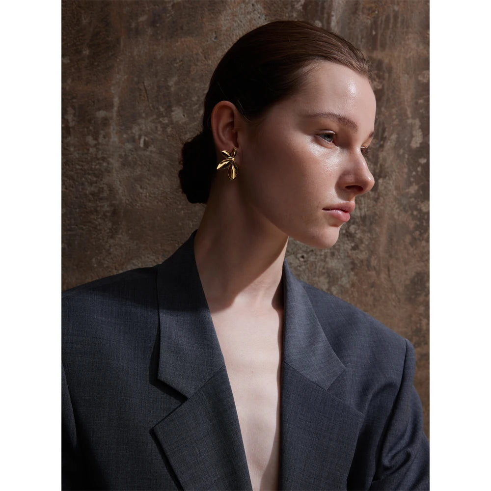 Brincos Design Folhas