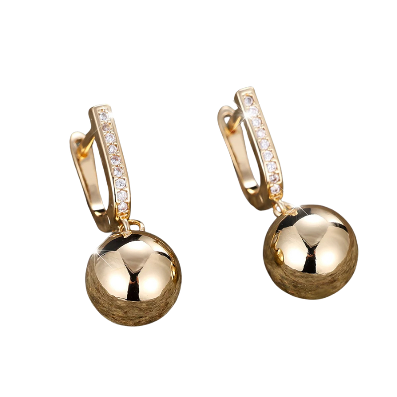 Brinco de argola dourada feminino clássico e elegante