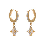 brinco zircônia cúbica coração gota de água flor brincos de argola de aço inoxidável premium joias diárias 2025