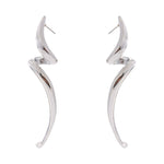 Brinco minimalista aço inoxidável metal irregular brincos evitar alergia metal brilhante versátil diário jóias presente