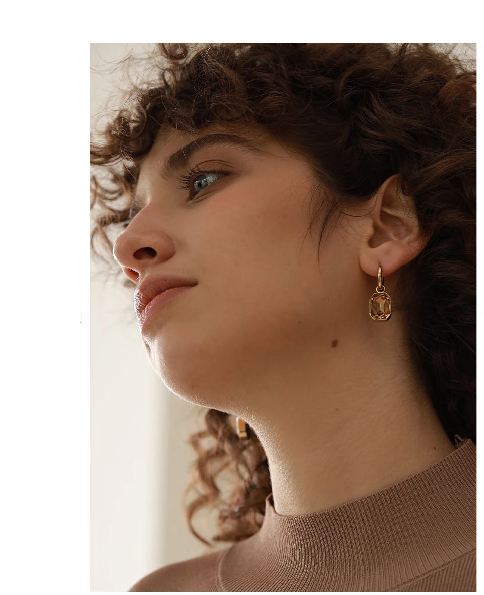 Brincos de zircônia cúbica banhados a ouro 18k