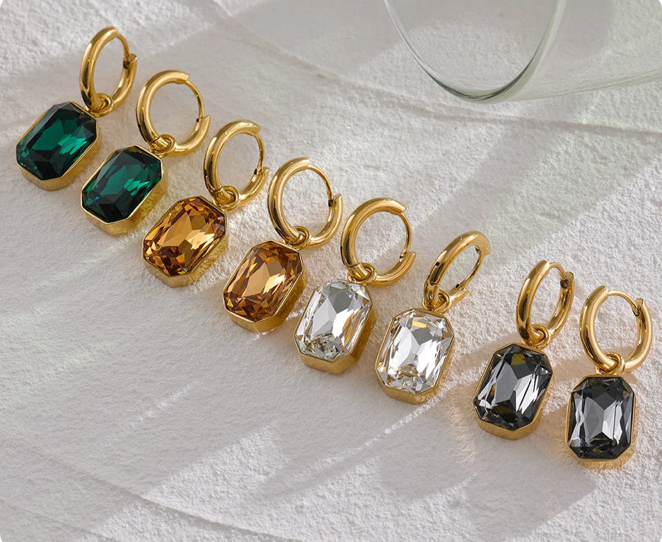 Brincos de zircônia cúbica banhados a ouro 18k