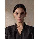 Brincos de argola coração duplo zircônia cúbica