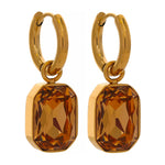 Brincos de zircônia cúbica dourado banhados a ouro 18k