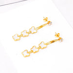 Brincos com zirconia e borboletas