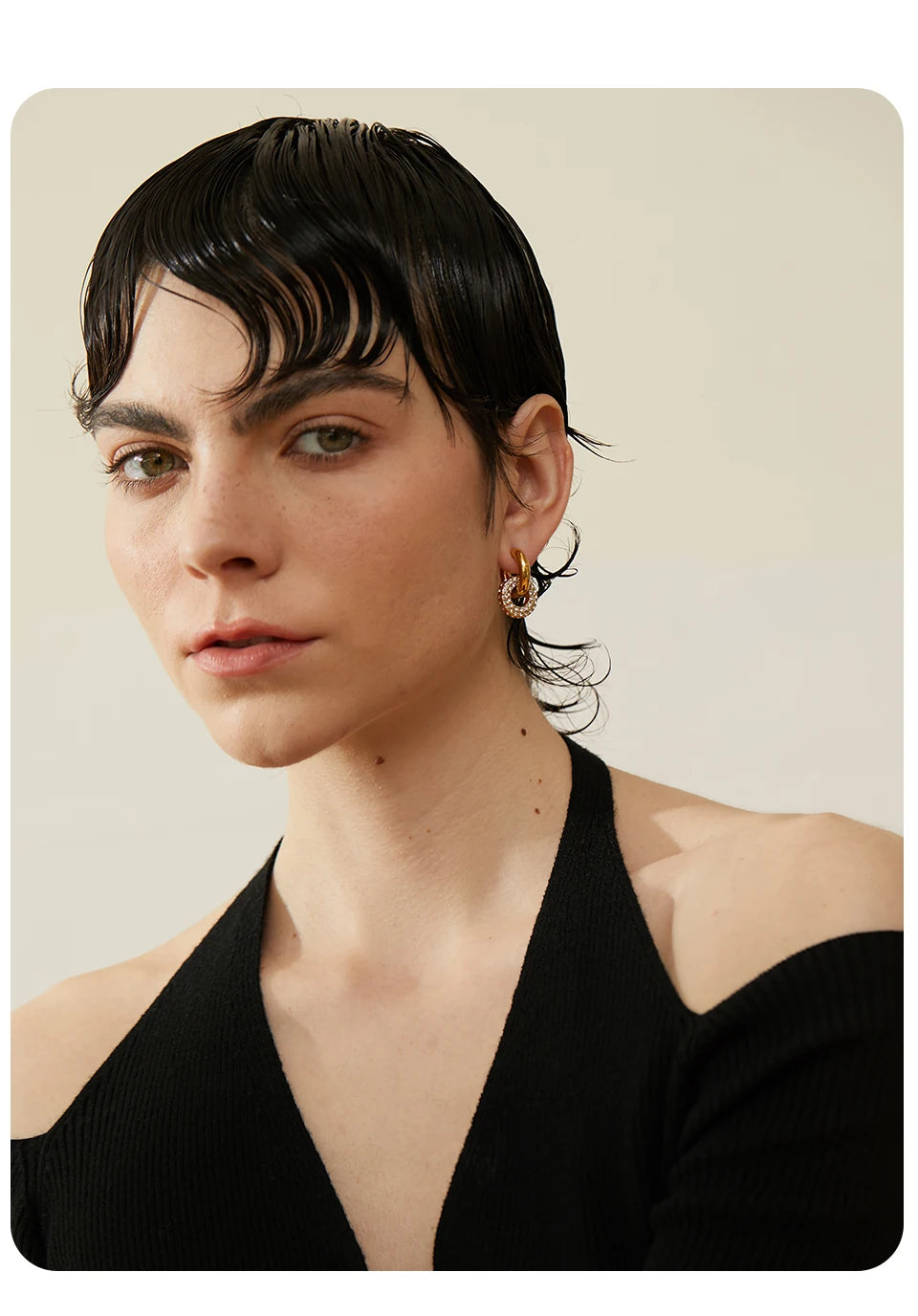 Brincos brilhantes zircônia cúbica