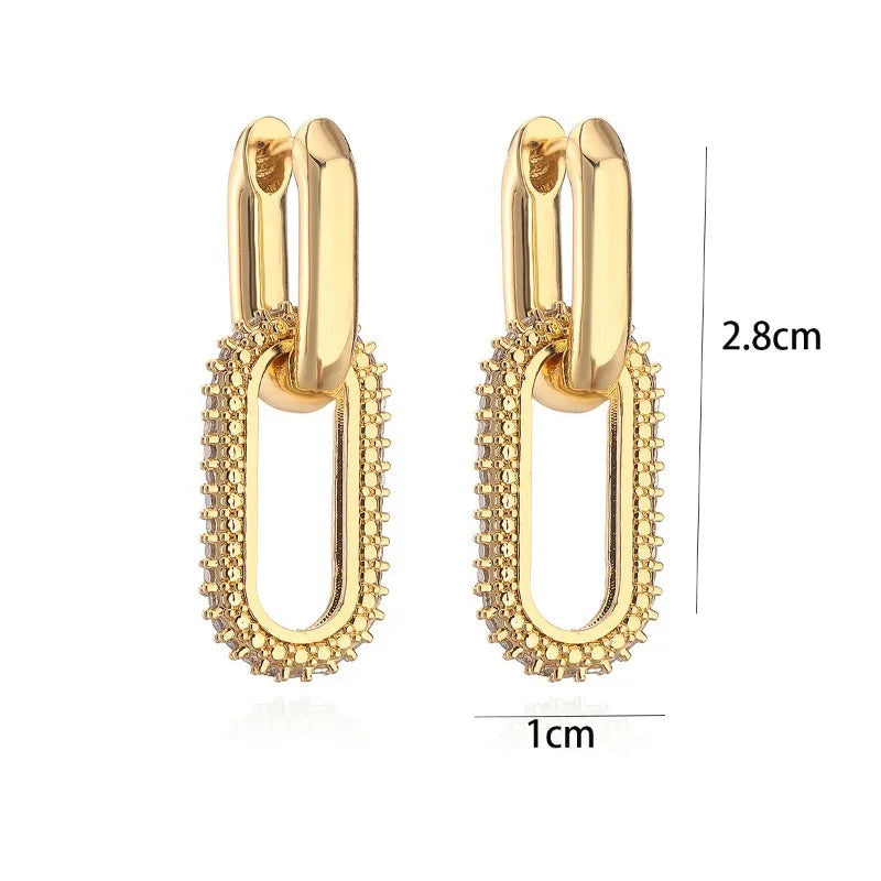 Brincos retrô laço duplo