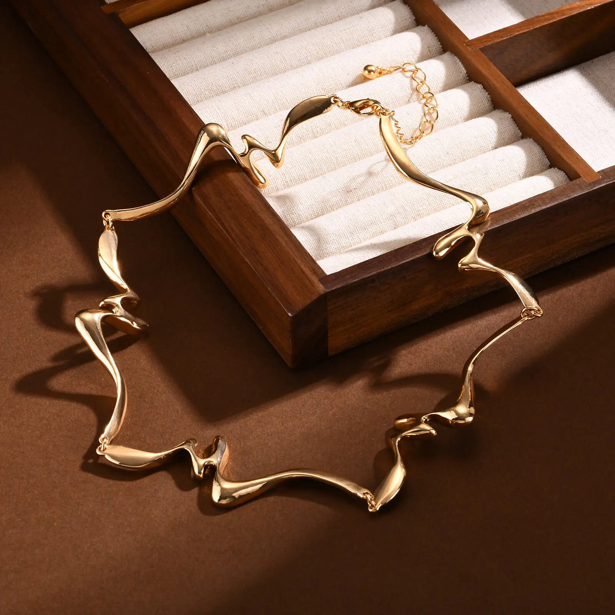 Colar de onda para mulheres, acessórios de joias de pulseira de braço irregular ajustável