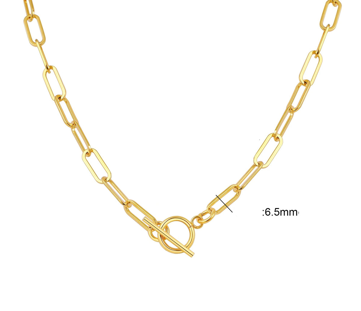 Colar robusto banhado a ouro para mulheres, gargantilha de corrente grossa oval de aço inoxidável joias minimalistas