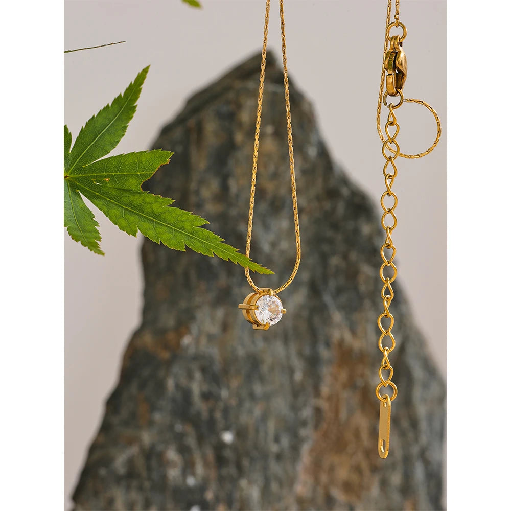 colar brilhante zircônia cúbica