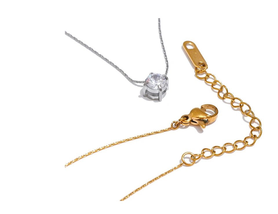 colar brilhante zircônia cúbica