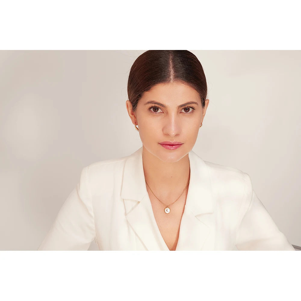 Colar Pingente Lua Dourada