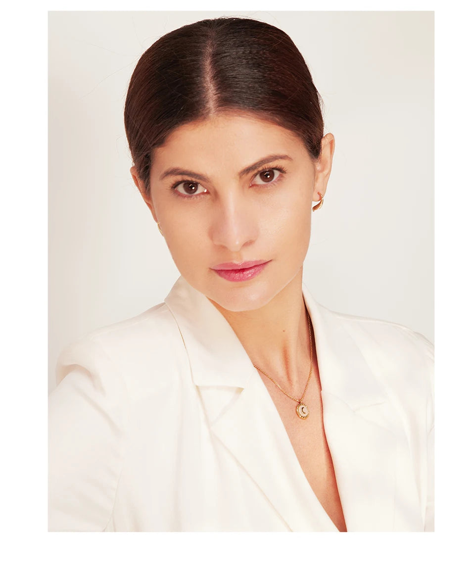 Colar Pingente Lua Dourada