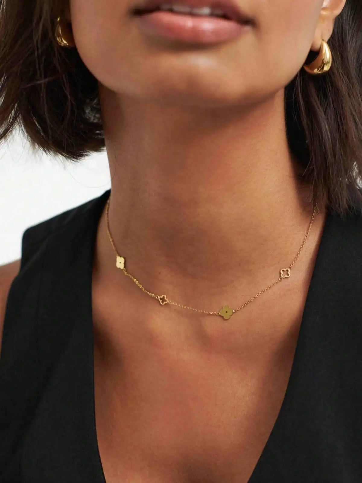 Conjunto Pingente Flor de Ameixaa