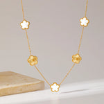 Conjunto de Joias Flor de Ameixa