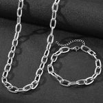 Colar de aço inoxidável fino prata