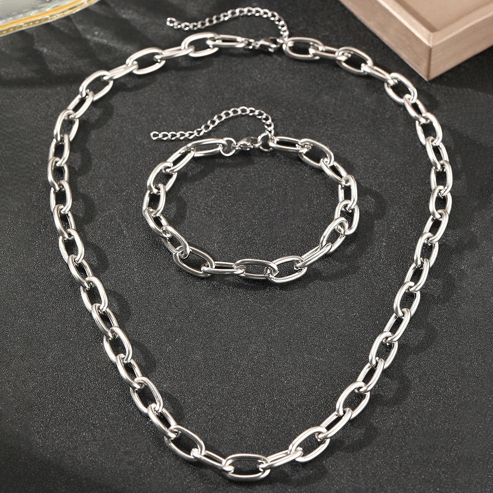 Colar de aço inoxidável fino minimalista única corrente colar fino colorfast alta qualidade colar ajustável para jóias femininas