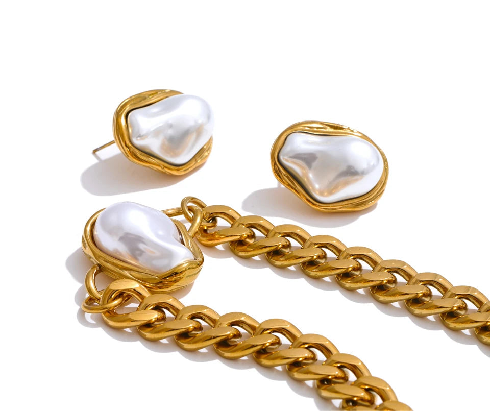 brincos de perolas brancas