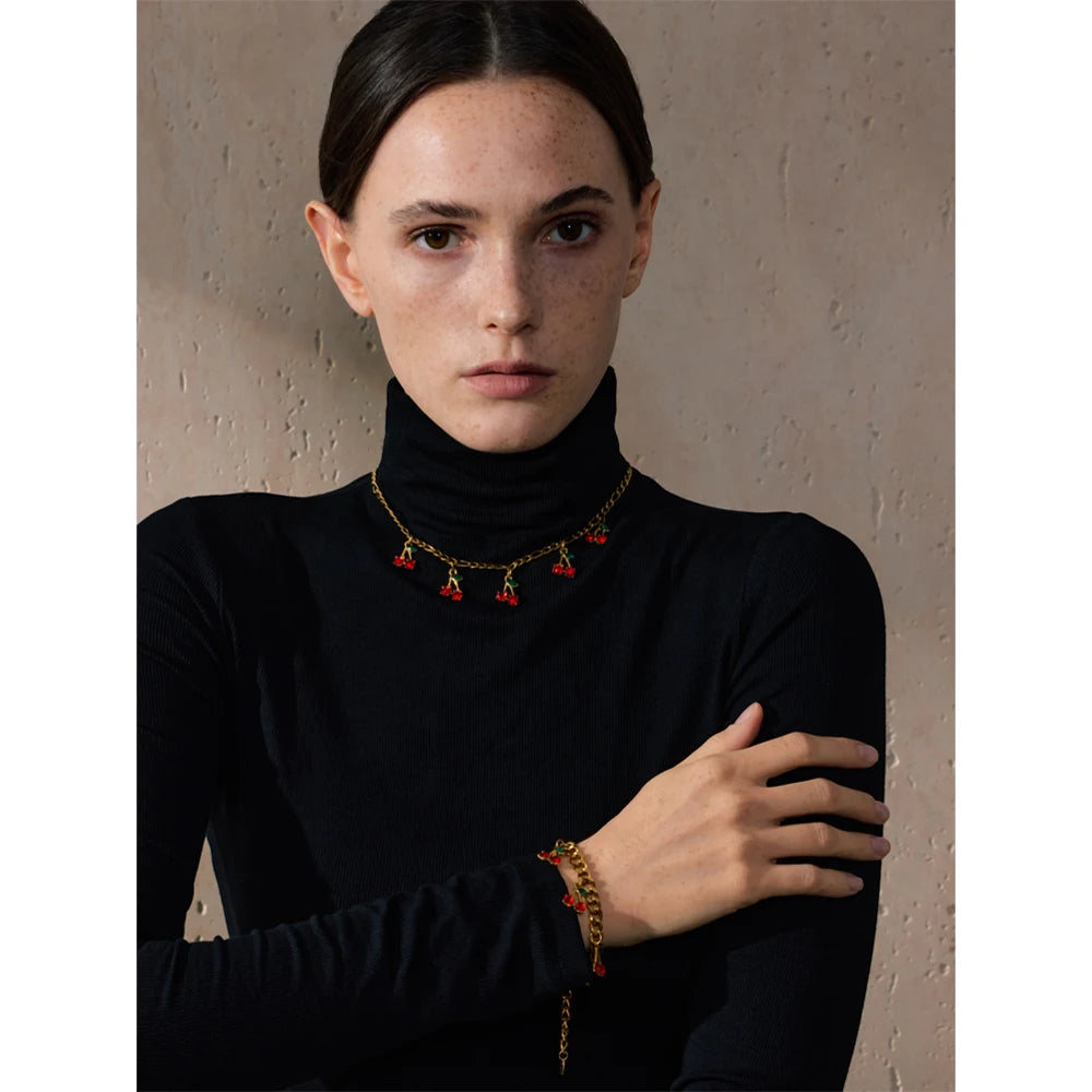 colar pulseira pulseira 18k banhado a ouro jóias delicadas