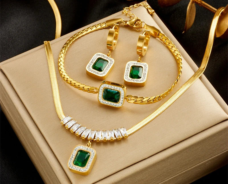 colar brincos conjunto de jóias para presentes femininos