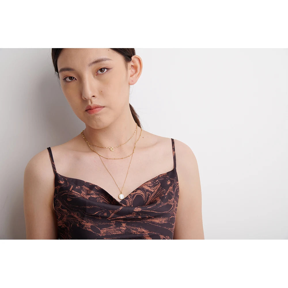 Colar Boêmio de Pingente Redondo