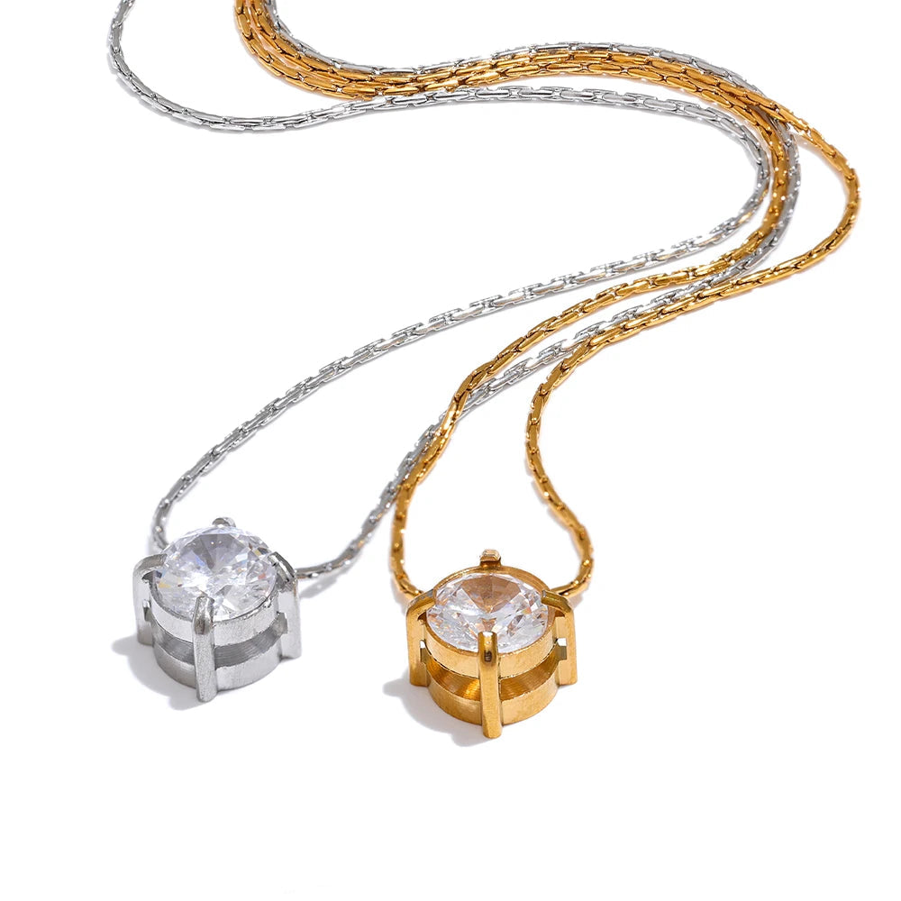 colar brilhante zircônia cúbica