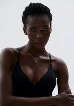 colar quadrado oco dupla camada sobreposição pingente colar zircônia cúbica