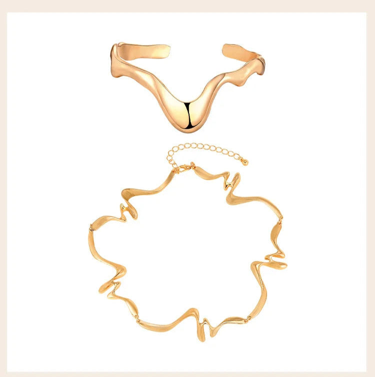 Pulseiras de punho aberto para mulheres, acessórios de joias de pulseira de braço irregular ajustável