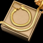 Conjunto Dourado Colar e Pulseira