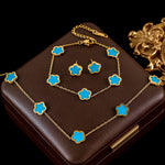 Conjunto Flor de Ameixa Cinco Pétalas