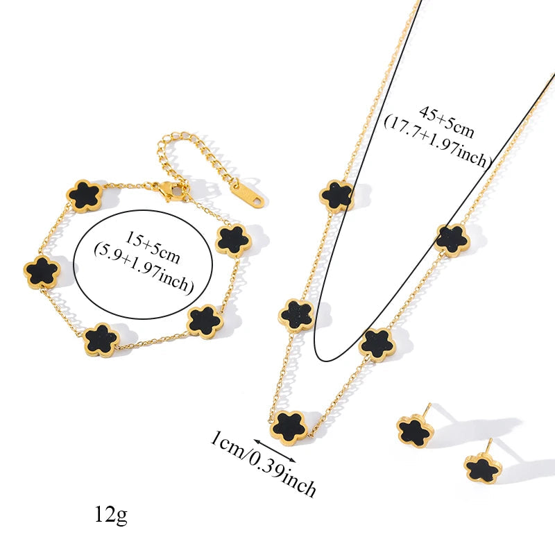 Conjunto Flor de Ameixa Cinco Pétalas