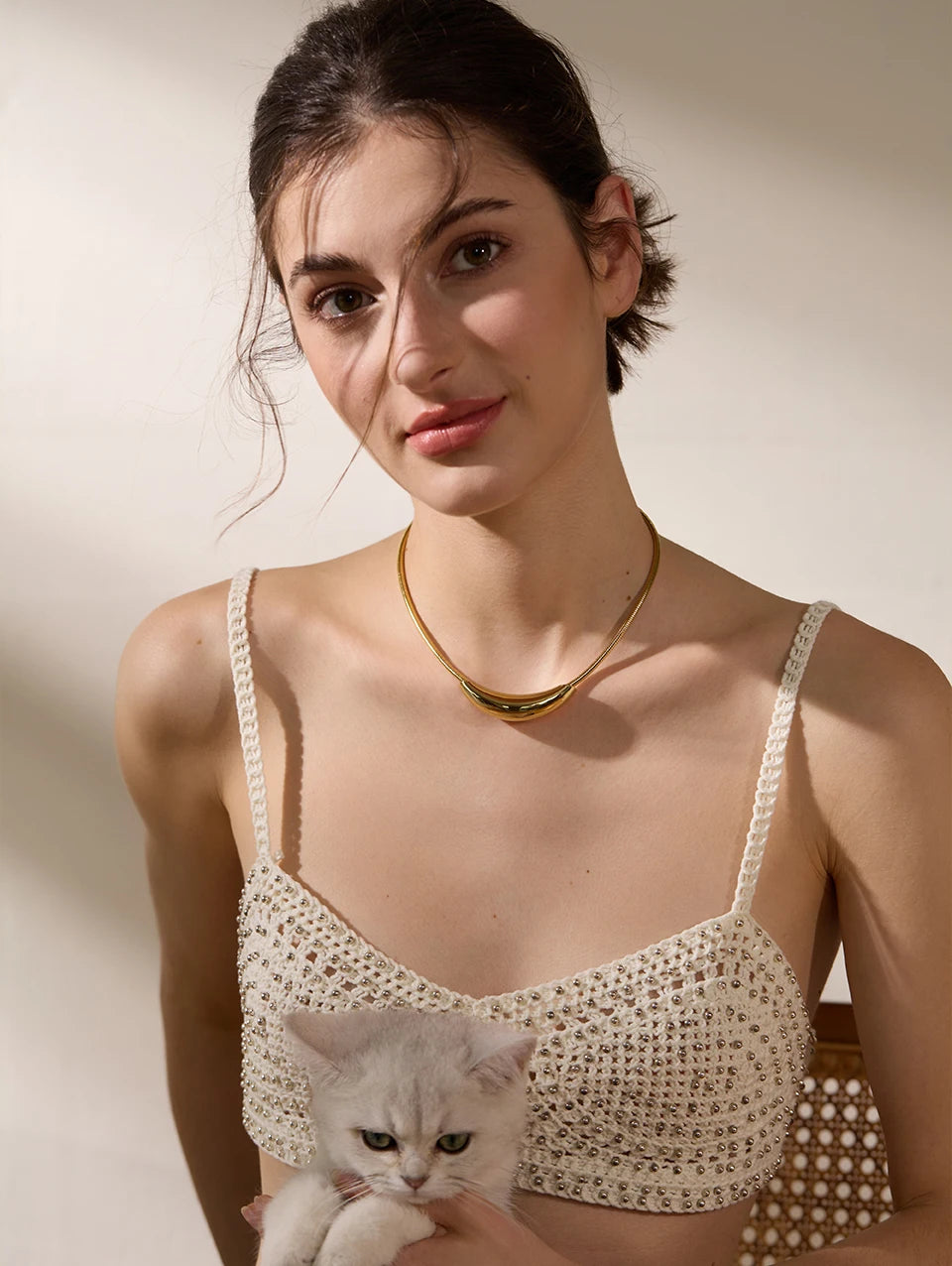 Colar gargantilha dourado