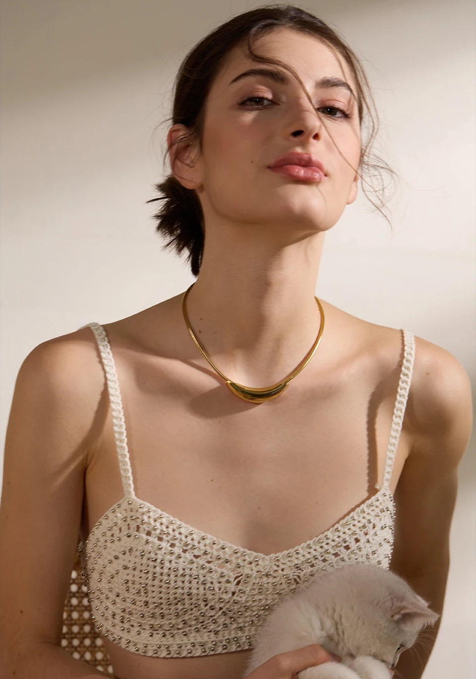 Colar gargantilha dourado