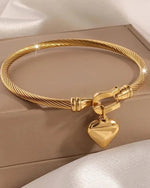 Pulseiras com pingente de coração