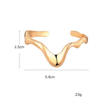 Pulseiras de punho aberto de onda, acessórios de joias de pulseira de braço irregular ajustável
