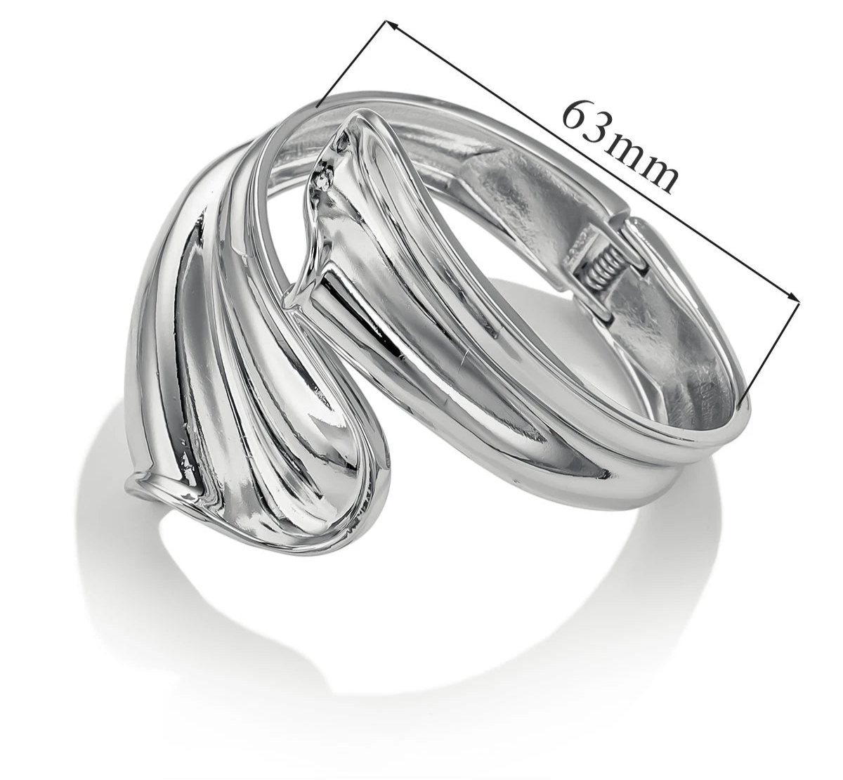 pulseira geométrica larga de metal liso brilhante, pulseira boho, textura de metal, banhado a ouro 18k, joias à prova d'água, decoração de presente