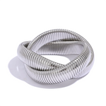 Pulseira de metal, aço inoxidável 316l, à prova d'água, ouro 18k, textura banhada a pvd, joias