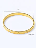 pulseira de trevo de aço inoxidável e conjunto de pulseira de zircônia para acessórios ou presentes diários femininos