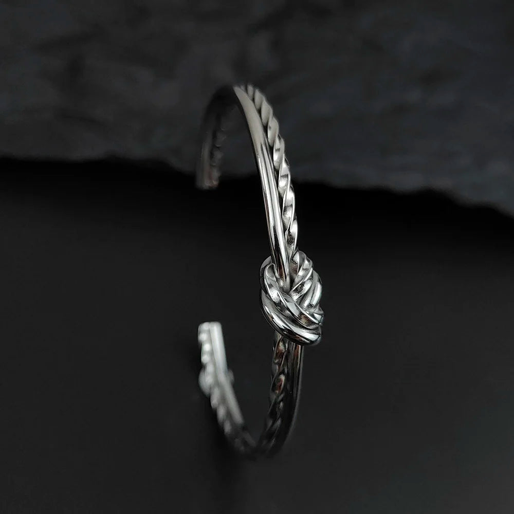 Pulseira de aço inoxidável para mulheres, pulseiras irregulares prateadas com abertura ajustável, pulseiras para casal, acessórios de joias, presentes