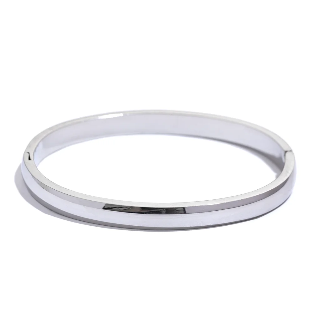Pulseira minimalista prateada ajustavel