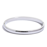 Pulseira minimalista prateada ajustavel