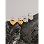 Brincos de coração com zircônia cúbica AAA brilhante hipoalergênico joias