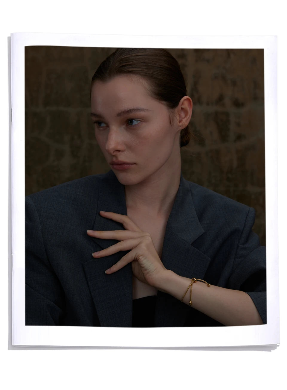 Pulseira ajustável banhada a ouro